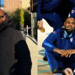 Stephon Marbury (L) and LeBron James (R)