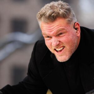 Pat McAfee hosts the ESPN College GameDay show before the first round of the College Football Playoff between Notre Dame and Indiana on Friday,