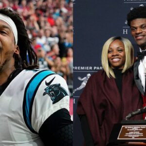 Cam Newton, Felicia Jones, Lamar Jackson