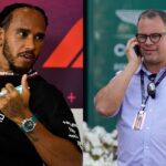 Lewis Hamilton (L) and Ted Kravitz (R)