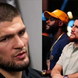 Khabib Nurmagomedov (L), Merab Dvalishvili (R)
