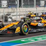 Lando Norris 4 during the Formula 1 Heineken Silver Las Vegas Grand Prix in Las Vegas NV