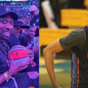 Gilbert Arenas (L) and Alijah Arenas (R)