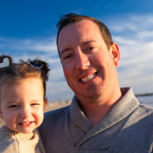 NASCAR Cup Series driver Kyle Busch with daughter Lennix