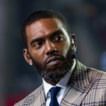ESPN analyst Randy Moss prior to the Arizona Cardinals game against the Los Angeles Rams at State Farm Stadium.