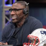 Denver Broncos and Baltimore Ravens former tight end Shannon Sharpe on radio row at the Super Bowl LIII media center at the Georgia World Congress Center.