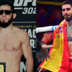 Islam Makhchev (L), Ilia Topuria (R)