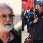 Flavio Briatore(L), Adrian Newey(R)