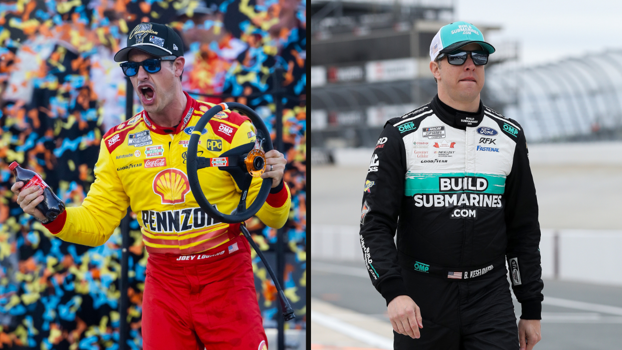 Joey Logano (L) and Brad Keselowski (R)