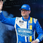 NASCAR Xfinity Series driver Dale Earnhardt Jr. (88) during driver introductions for the Food City 300 at Bristol Motor Speedway.