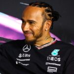 Mercedes AMG Petronas F1 Team driver Lewis Hamilton 44 of United Kingdom being interviewed during media day for the Crypto.com Miami Grand Prix on May 2, 2024 at Miami International Autodrome