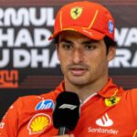 Carlos Sainz of Spain and Ferrari attends the Drivers Press Conference during previews ahead of the F1 Grand Prix of Abu Dhabi at Yas Marina Circuit
