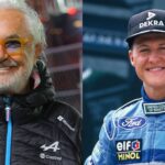 Flavio Briatore (L) and Michael Schumacher (R)