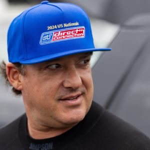 NHRA top fuel driver Tony Stewart during qualifying for the US Nationals at Indianapolis Raceway Park.