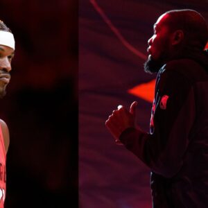 Jimmy Butler (L) and Kevin Durant (R)