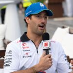DANIEL RICCIARDO (AUS) of Visa CashApp RB F1 Team speaks to ESPN on media day of the 2024 Formula 1 Saudi Arabian Grand Prix