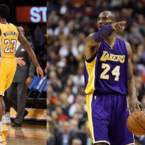 Lou Williams and Kobe Bryant (L), Kobe Bryant (R)