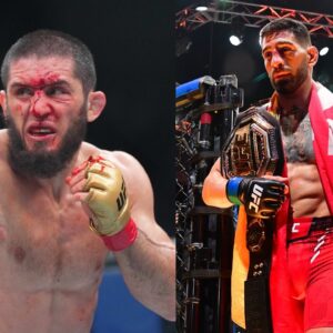 Islam Makhachev (L), Ilia Topuria (R)