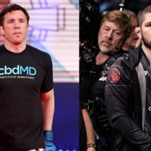 Chael Sonnen (L), Khabib Nurmagomedov (R)