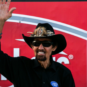 Richard Petty is acknowledged before the Clean Harbors 150 presented by Premier Chevy Dealers, Saturday, June 18, 2022, at Knoxville Raceway in Knoxville, Iowa.