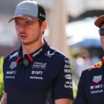 Max Verstappen (NED) - an Sergio Perez (MEX) - Oracle Red Bull Racing - Red Bull RB20 - Honda RBPT during the Sprint Race of Formula 1 Pirelli United States Grand Prix 2024