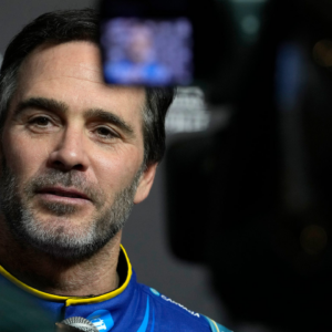 Jimmie Johnson during NASCAR Media Day at Daytona International Speedway, Wednesday, Feb. 15, 2023