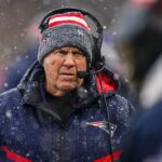 New England Patriots head coach Bill Belichick watches from the sideline as they take on the New York Jets at Gillette Stadium.