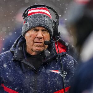 New England Patriots head coach Bill Belichick watches from the sideline as they take on the New York Jets at Gillette Stadium.