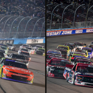 NASCAR Xfinity (L) and NASCAR Truck Series (R). Image Credits: Imagn.