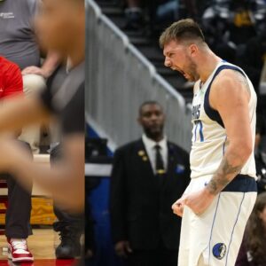 Jeff Teague (L), Luka Doncic (R)