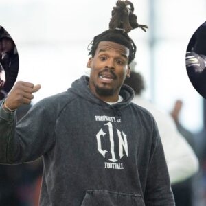 Former Auburn quarterback and NFL MVP Cam Newton during Auburn Tigers Pro Day at Woltosz Football Performance Center.