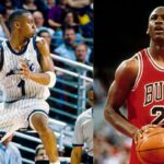 Penny Hardaway (L) and Michael Jordan (R)