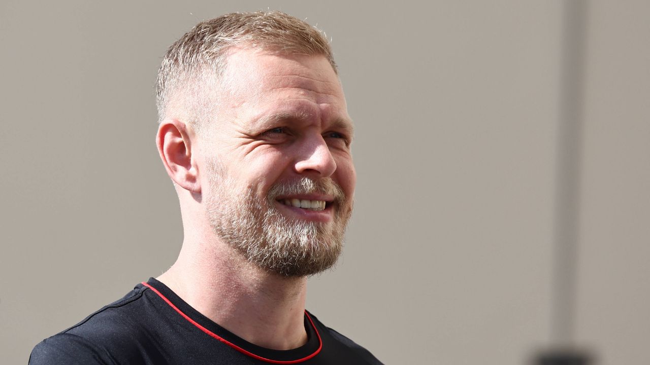 Kevin Magnussen of Haas before third practice ahead of the Formula 1 Abu Dhabi Grand Prix at Yas Marina Circuit