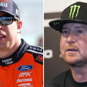 (L-R) Brad Keselowski and Kurt Busch.