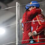 55 Carlos Sainz (ESP, Scuderia Ferrari HP), 16 Charles Leclerc (MCO, Scuderia Ferrari HP), F1 Grand Prix of Abu Dhabi at Yas Marina Circuit on December 8, 2024 in Abu Dhabi, United Arab Emirates.