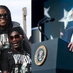 Jonquel Jones (L) and President-elect Donald Trump (R)