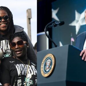 Jonquel Jones (L) and President-elect Donald Trump (R)