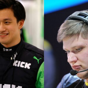 Zhou Guanyu (L) and Oleksandr s1mple Kostyliev (R)