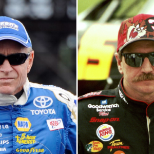 (L-R) Mark Martin and Dale Earnhardt.