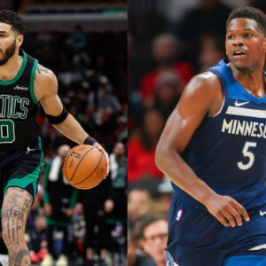 Jayson Tatum (L) and Anthony Edwards (R)