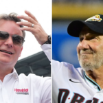 (L-R) Former NASCAR drivers Jeff Gordon and Dale Jarrett