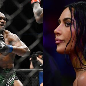 Kamaru Usman (L), Kim Kardashian (R)
