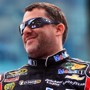 NASCAR Sprint Cup Series driver Tony Stewart during drivers introductions prior to the Samuel Deeds 400 at the Indianapolis Motor Speedway.