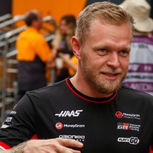 Formula 1 Lenovo Grand Prix of São Paulo 2024 at the Interlagos racetrack, in the south of the capital of São Paulo. In the photo, the driver, Kevin Magnussen 20, HAAS, arrives at the racetrack