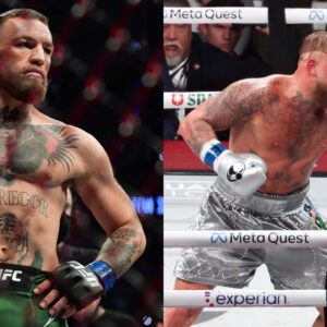 Conor McGregor (L), Jake Paul (R)