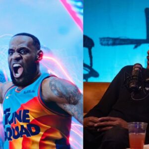 LeBron James in Space Jam (L) and Lou Williams (R)