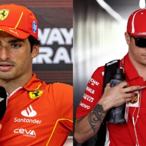 Carlos Sainz (L) and Kimi Raikkonen (R)