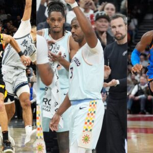 Devin Booker (L), Chris Paul (C), and Shai Gilgeous-Alexander (R)