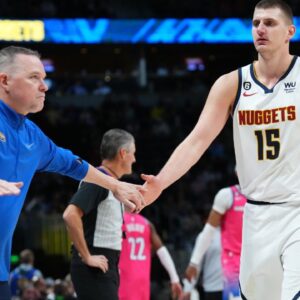 Michael Malone and Nikola Jokic