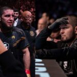 Islam Makhachev (L), Khabib Nurmagomedov (R)